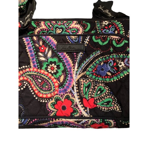 Vera Bradley Bandana Swirl Black Paisley Adjustable Crossbody Purse Handbag - Picture 4 of 8